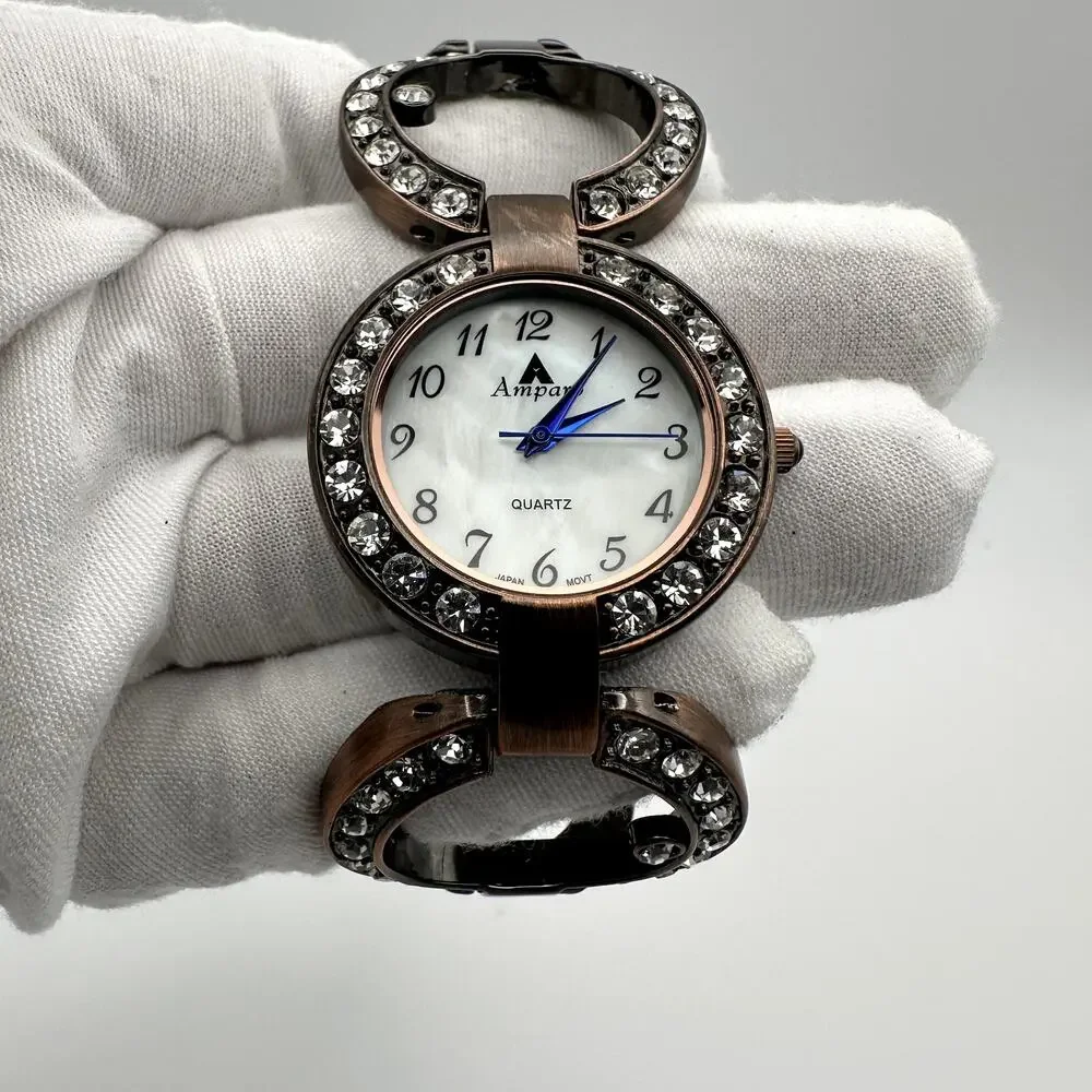 Amparo Quartz Crystal Accent Ladies Watch Rose Gold Tone